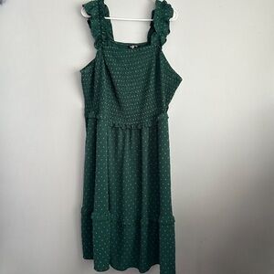 Bloomchic Midi Dress Size 28 smocked women’s 4x 4XL spring summer Easter green